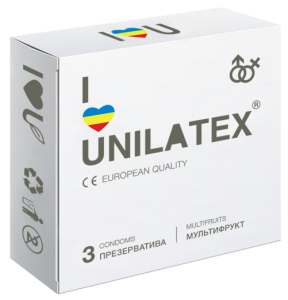 Презервативы "Unilatex" цветные и ароматизированные, 3шт