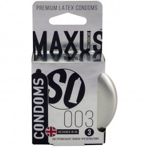Презервативы экстра тонкие "Maxus 003" в жестяном футляре, 3шт