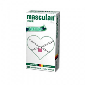 Презервативы "Masculan Ultra&Strong" черные, анальные, 10шт