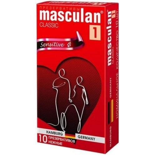 Презервативы "Masculan Sensitive" розовые, супер нежные, 10шт 