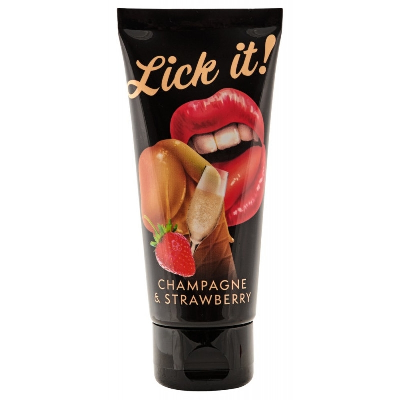 Гель "Lick It Champagne-Strawberry" с ароматом и вкусом клубника-шампанское, 100ml 