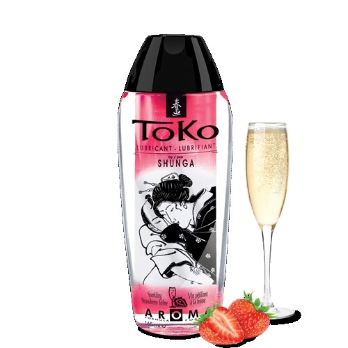 Гель "Shunga Toko" с ароматом и вкусом клубника-шампанское, 165ml 