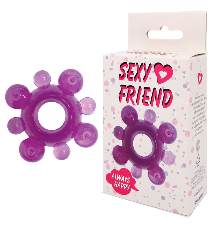 Кольцо эрекционное "Sexy Friend" фиолетовое 