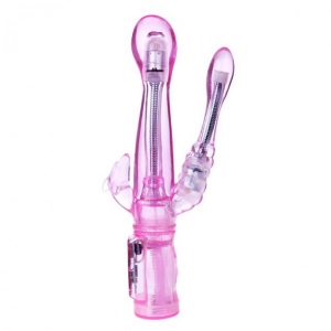 Вибратор вагинально-анально-клиторальный "Intimate" фиолетовый