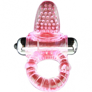 Эрекционное кольцо с вибрацией "Sweet" розовое
