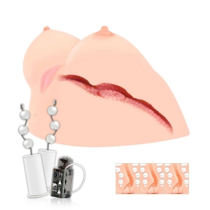 Мастурбатор вагина-грудь с вибрацией "Kokos Juliana Breast" супер реалистичная