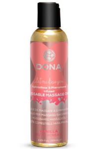 Массажное масло "Dona Vanilla Buttercream" с ароматом и вкусом ванили, 110ml