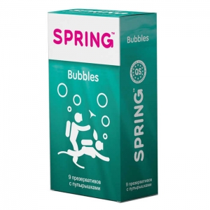  Презервативы "Spring Bubbles" с точечной поверхностью, 9шт