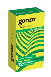 Презервативы "Ganzo Ultra Thin" супер тонкие, 12шт