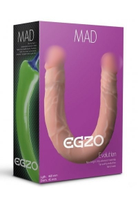 Фаллоимитатор двухголовый "Egzo" реалистичный, рельефный, 47см