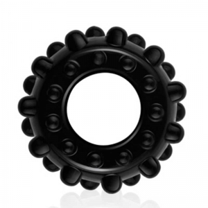 Эрекционное кольцо "Lovetoy" с шариками, черное
