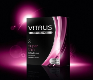 Презервативы "Vitalis Super Thin" супер тонкие, 3шт