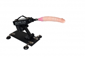 Секс машина "Пушка" с реалистичным вибратором, черная