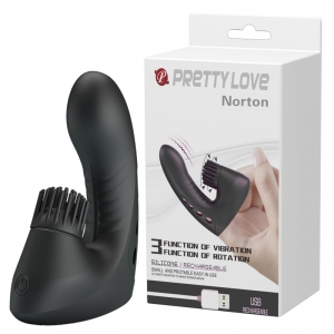 Насадка на палец с вибрацией и клиторальным стимулятором "Pretty Love Norton"