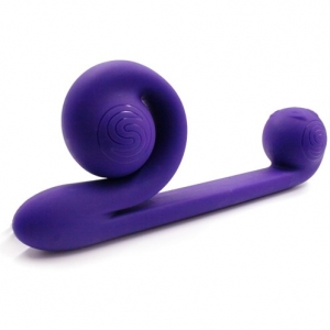 Вибратор вагинально-клиторальный "Shail Vibe" мега мощный, фиолетовый