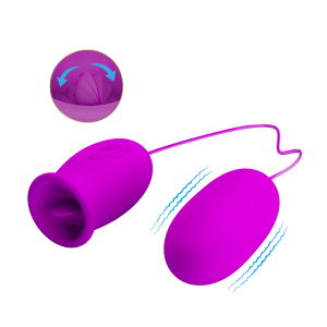 Виброяйцо + стимулятор клитора "Pretty Love Daisy" фиолетовое