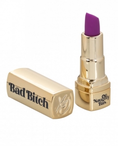 Мини вибратор "Naughty Bits Bad Bitch Lipstick" в виде губной помады, фиолетовый