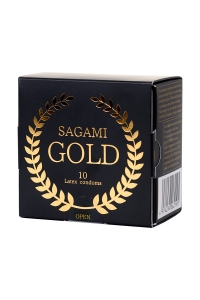 Презервативы ультратонкие "Sagami Gold" золотые, 10шт