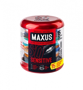 Презервативы супер тонкие "Maxus Sensitive" в жестяном футляре, 15шт
