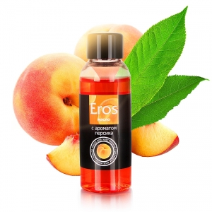 Массажное масло возбуждающее "Eros" с ароматом и вкусом персика, 50ml