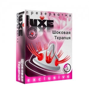 Стимулирующая насадка-презерватив "Luxe Шоковая терапия"