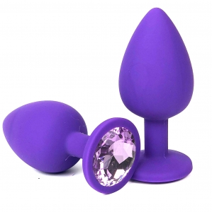 Пробка с сиреневым кристаллом "Vandersex" фиолетовая, S