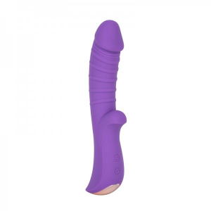 Вибратор с клиторальным отростком "Slimline Wild Passion" фиолетовый