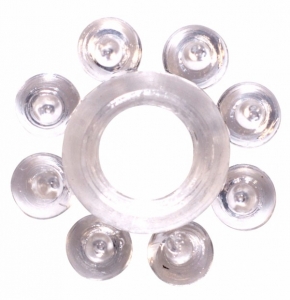 Эрекционное кольцо "Rings Bubbles" белое
