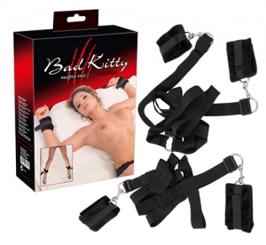 Фиксация на кровать "Bad Kitty" с наручниками и наножниками