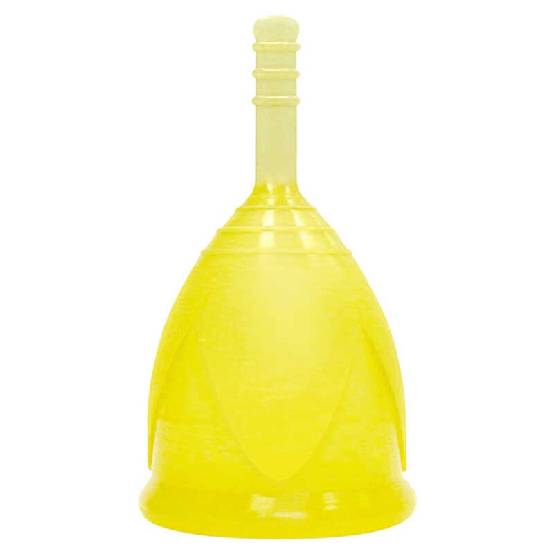 Менструальная чаша "Тюльпан" желтая, S 