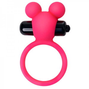 Эрекционное кольцо с вибрацией "A-Toys" розовое