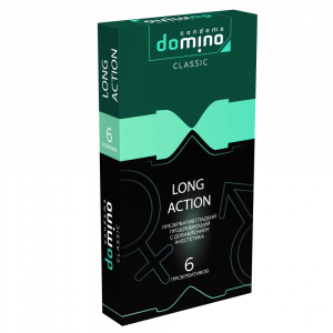 Презервативы "Domino Long Action" с анестестиком, 6шт