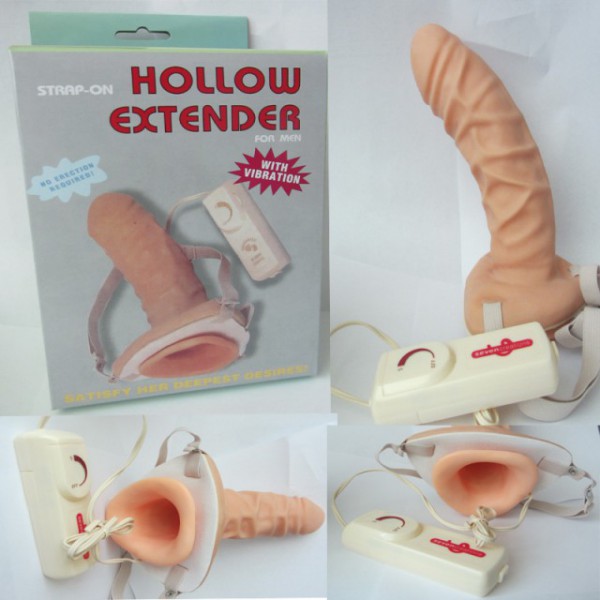 Фаллопротез "Hollow Extender" с вибрацией 