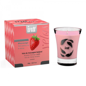 Массажная свеча-масло "Intt Strawberry" с ароматом клубники, 40г