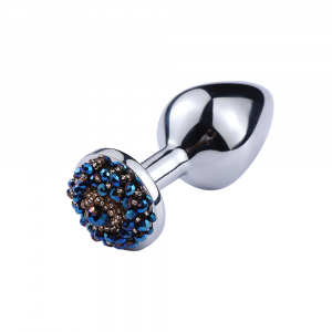 Пробка металл "Vandersex" с роскошным кристаллом из синего бисера, S