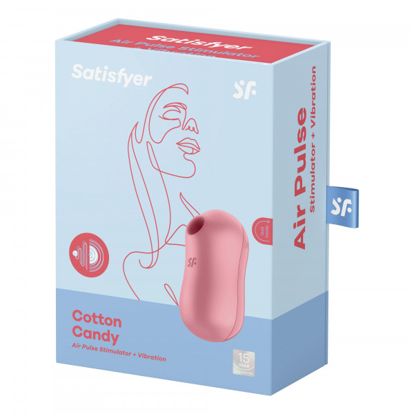 Стимулятор клитора "Satisfyer Cotton Candy" вибрация + вакуум, розовый
