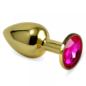 Пробка с розовым кристаллом "Vandersex" золото, M