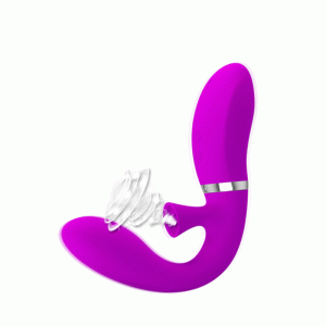 Вибратор с вакуумным клиторальным стимулятором "Pretty Love Magic Finger" фиолетовый