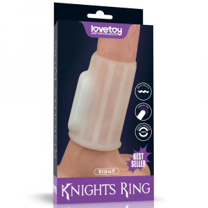 Насадка с вибрацией "Knights Ring" открытая, белая