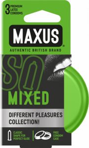 Презервативы ассорти "Maxus Mixed" в жестяном футляре, 3шт