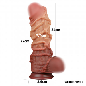 Фаллоимитатор с имитацией шибари "Nature Cock 10,5" супер реалистичный