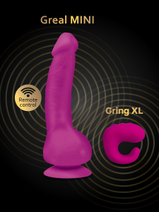 Вибратор розовый "G-Real Mini" на присоске + подарок "G-Ring XL"