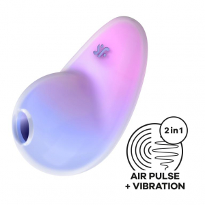 Стимулятор клитора "Satisfyer Pixie Dust" вакуум + вибрация, сиренево-розовый