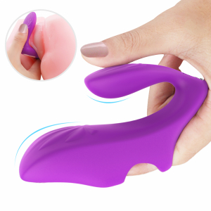 Вибратор на палец с клиторальной стимуляцией "S-Hande First Love" фиолетовый