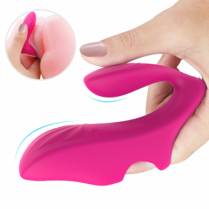 Вибратор на палец с клиторальной стимуляцией "S-Hande First Love" розовый