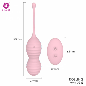 Вагинальные шарики "S-Hande Rolling" на дистанционном управлении, розовые