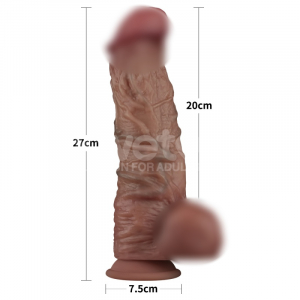 Супер реалистичный фаллоимитатор для фистинга "Nature Cock 10,5" рельефный, на присоске