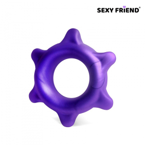 Кольцо эрекционное с рельефом "Sexy Friend" фиолетовое