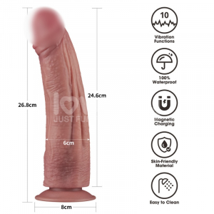 Вибратор реалистичный "Lovetoy Power Cock 10,5" крупный, на присоске