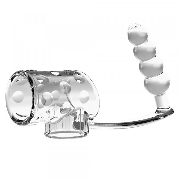 Насадка открытая + анальная пробка "Pretty Love Bigger Thicker" гелевая